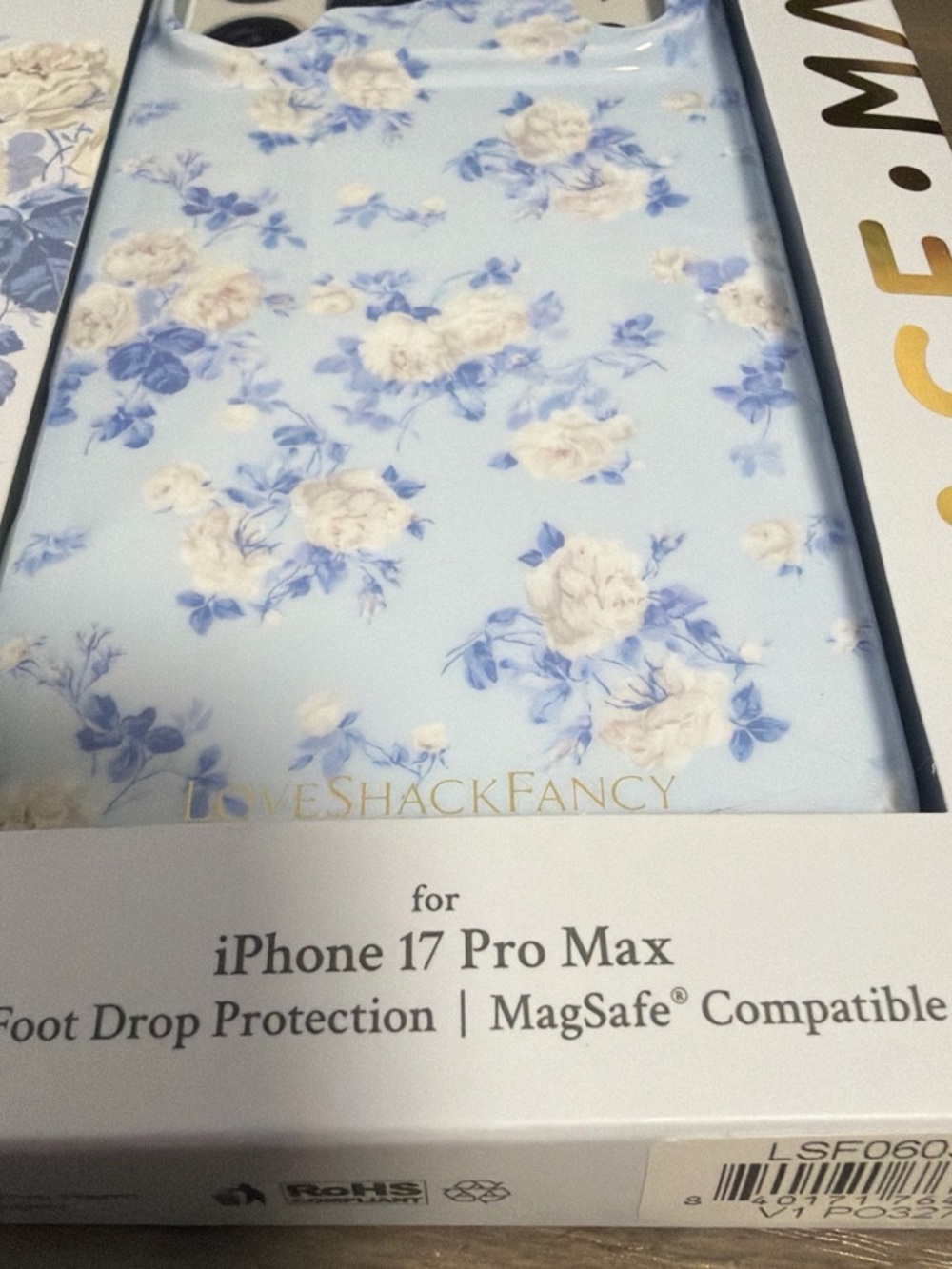 case-mate LoveShackFancy Blue and Cream Floral iPhone Case - Picture 3 of 3